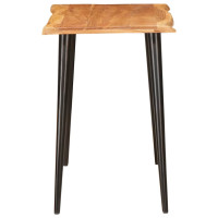 Produktbild för Matbord Brun och svart 110 x 55 x 78 cm Massivt mangoträ