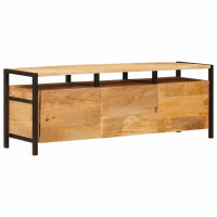 Produktbild för Förvaringsskåp med låda Brun 110 x 30 x 40 cm Massivt mangoträ
