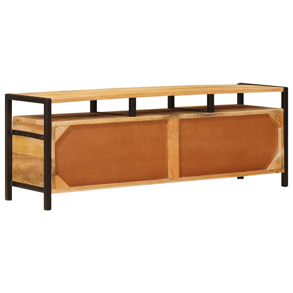 Produktbild för Förvaringsskåp med låda Brun 110 x 30 x 40 cm Massivt mangoträ