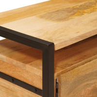 Produktbild för Förvaringsskåp med låda Brun 110 x 30 x 40 cm Massivt mangoträ