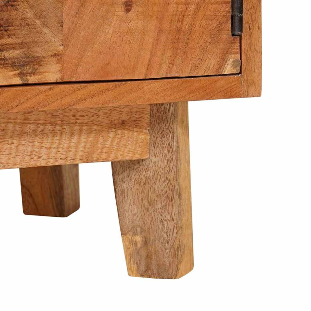 Produktbild för Förvaringsskåp med dörr Brun 110 x 30 x 45 cm Massivt mangoträ