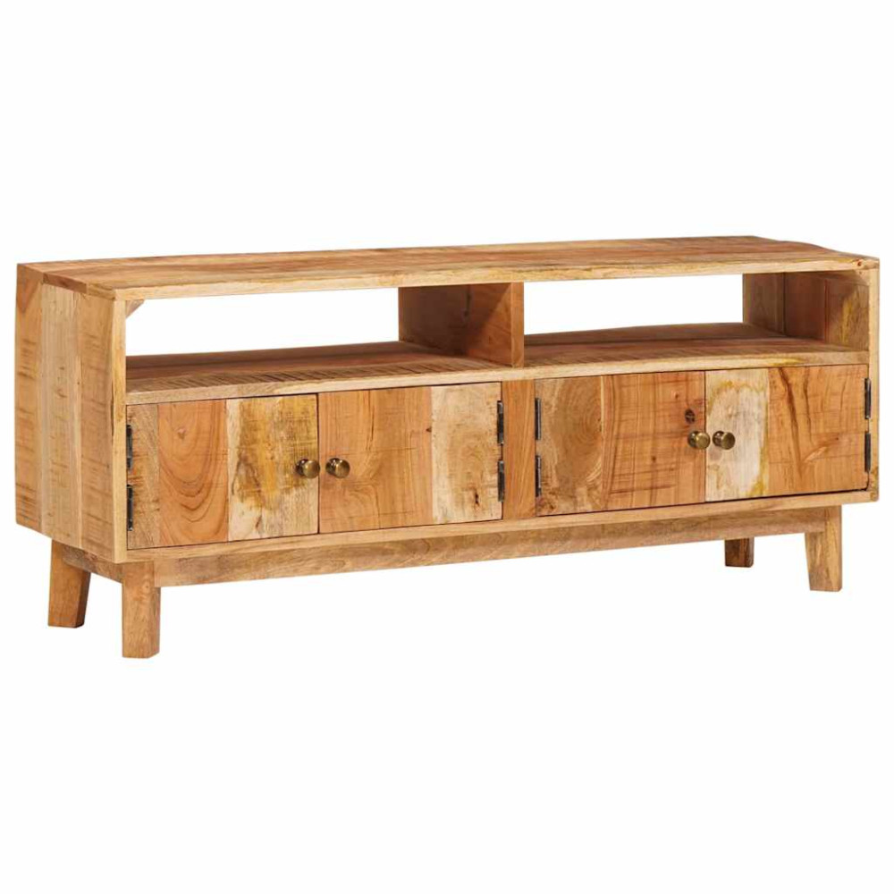 Produktbild för Förvaringsskåp med dörr Brun 110 x 30 x 45 cm Massivt mangoträ