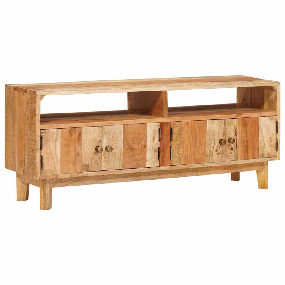 Produktbild för Förvaringsskåp med dörr Brun 110 x 30 x 45 cm Massivt mangoträ