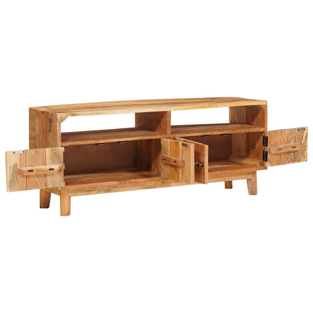Produktbild för Förvaringsskåp med dörr Brun 110 x 30 x 45 cm Massivt mangoträ