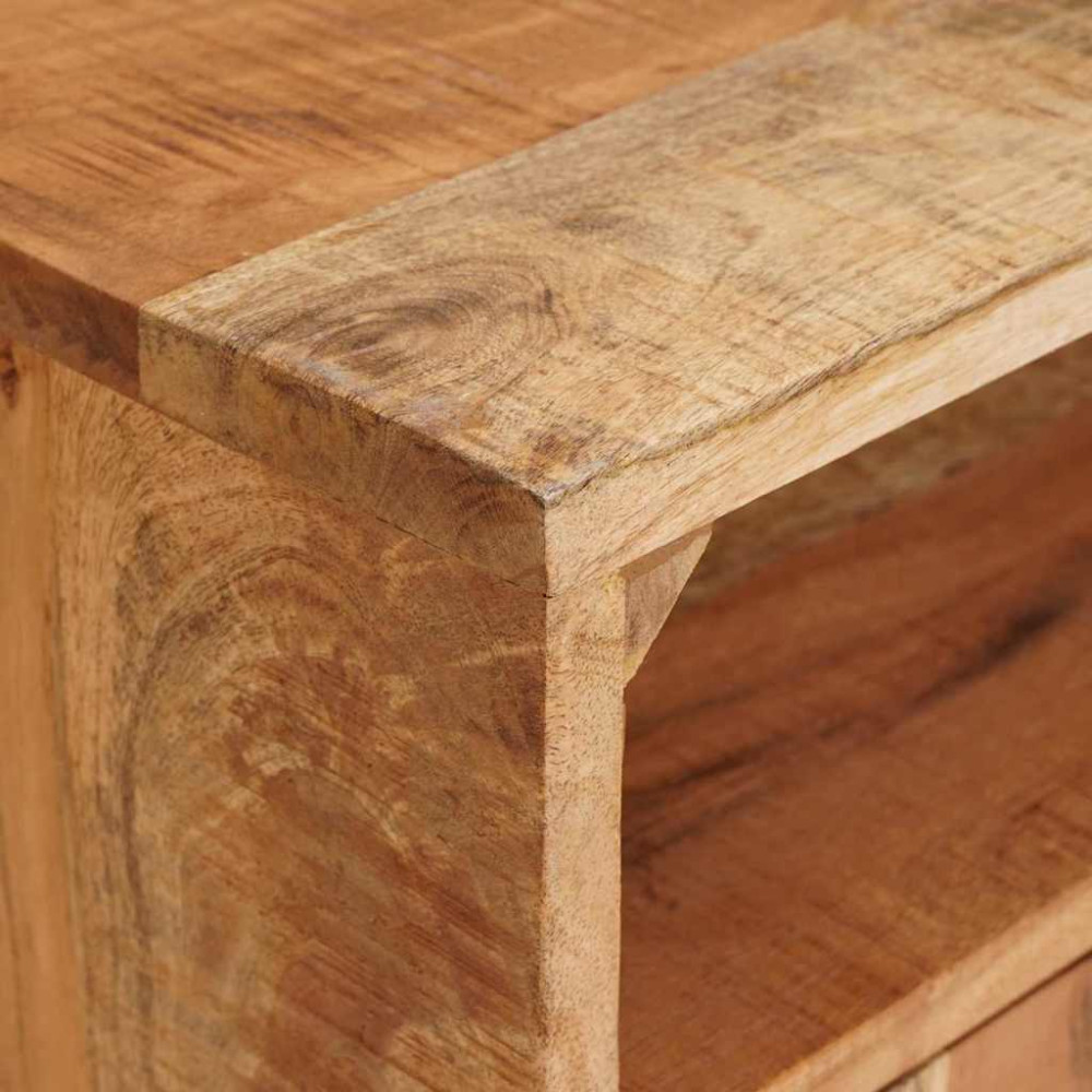 Produktbild för Förvaringsskåp med dörr Brun 110 x 30 x 45 cm Massivt mangoträ