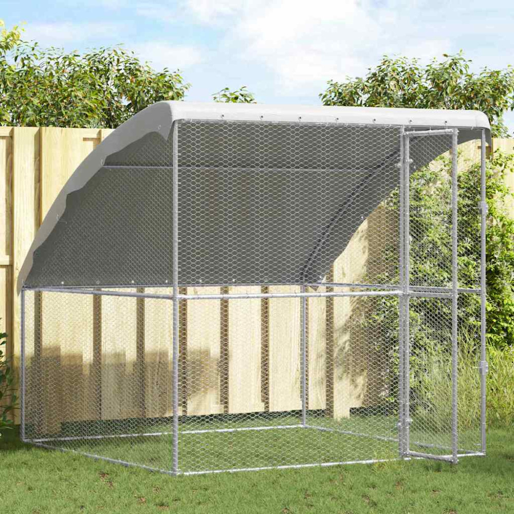Produktbild för Hönshus Silver 2 x 2 x 2 m Galvaniserat Stål