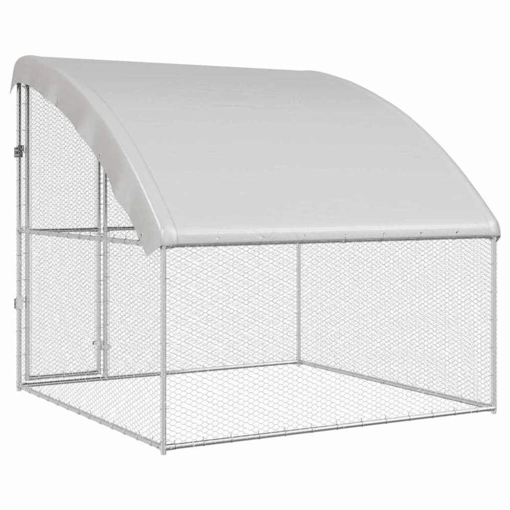 Produktbild för Hönshus Silver 2 x 2 x 2 m Galvaniserat Stål