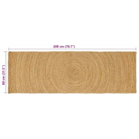 Produktbild för Områdesmattor Naturlig 80 x 200 cm Jute