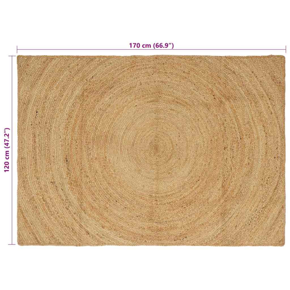 Produktbild för Områdesmattor Naturlig 120 x 170 cm Jute