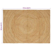 Produktbild för Områdesmattor Naturlig 120 x 170 cm Jute