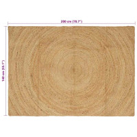Produktbild för Områdesmattor Naturlig 140 x 200 cm Jute