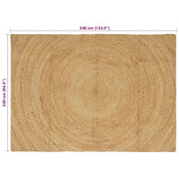 Produktbild för Områdesmattor Naturlig 240 x 340 cm Jute
