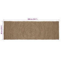 Produktbild för Områdesmattor Grå 60 x 200 cm Jute
