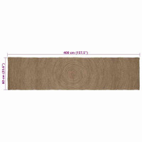 Produktbild för Områdesmattor Grå 60 x 400 cm Jute