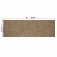 Produktbild för Områdesmattor Grå 80 x 200 cm Jute