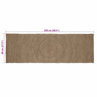 Produktbild för Områdesmattor Grå 80 x 250 cm Jute