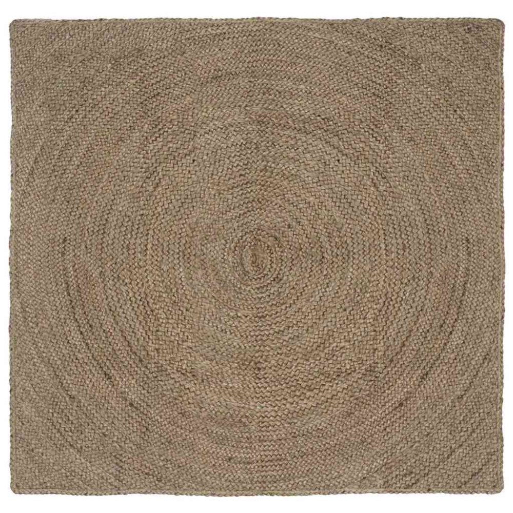 Produktbild för Områdesmattor Grå 120 x 120 cm Jute