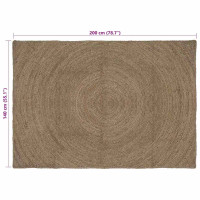 Produktbild för Områdesmattor Grå 140 x 200 cm Jute
