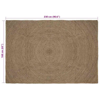 Produktbild för Områdesmattor Grå 160 x 230 cm Jute