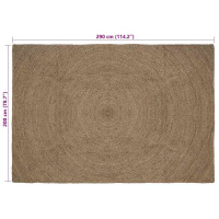 Produktbild för Områdesmattor Grå 200 x 290 cm Jute