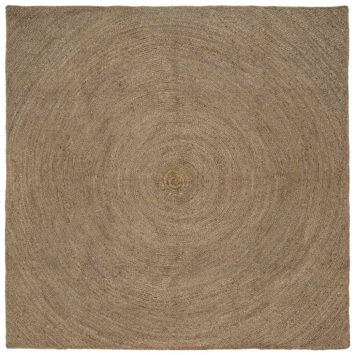 vidaXL Områdesmattor Grå 240 x 240 cm Jute