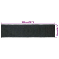Produktbild för Områdesmattor Mörkgrå 60 x 200 cm Jute
