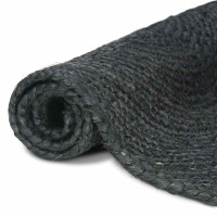 Produktbild för Områdesmattor Mörkgrå 80 x 300 cm Jute