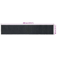 Produktbild för Områdesmattor Mörkgrå 80 x 400 cm Jute