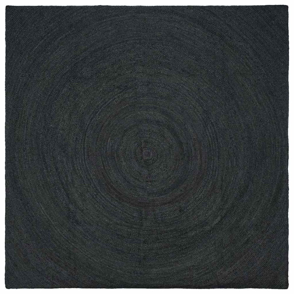 Produktbild för Områdesmattor Mörkgrå 240 x 240 cm Jute