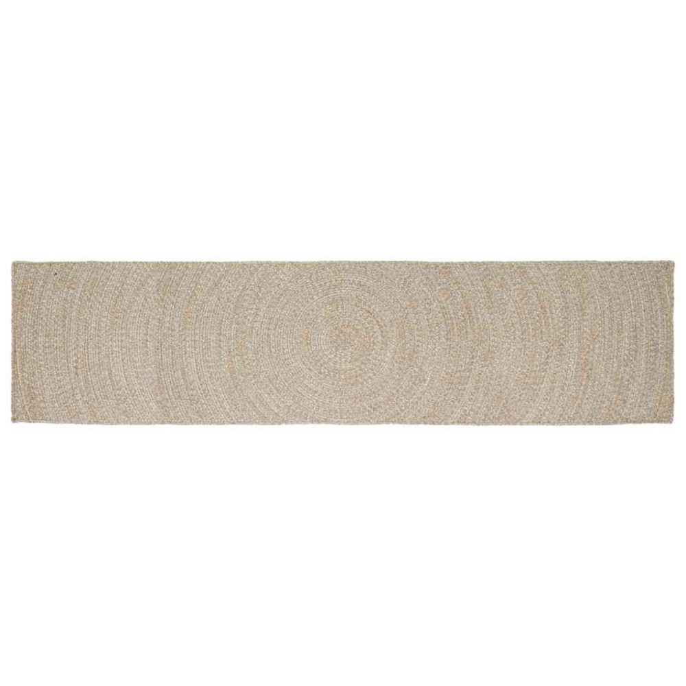 Produktbild för Områdesmattor Naturlig och vit 60 x 400 cm Jute