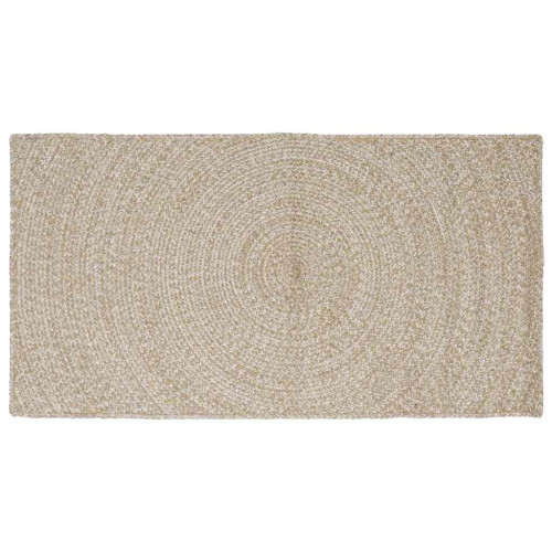vidaXL Områdesmattor Naturlig och vit 80 x 150 cm Jute