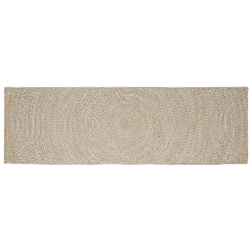 vidaXL Områdesmattor Naturlig och vit 80 x 250 cm Jute