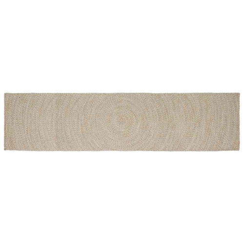 vidaXL Områdesmattor Naturlig och vit 80 x 400 cm Jute