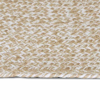 Produktbild för Områdesmattor Naturlig och vit 80 x 400 cm Jute