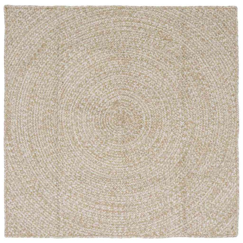 vidaXL Områdesmattor Naturlig och vit 120 x 120 cm Jute