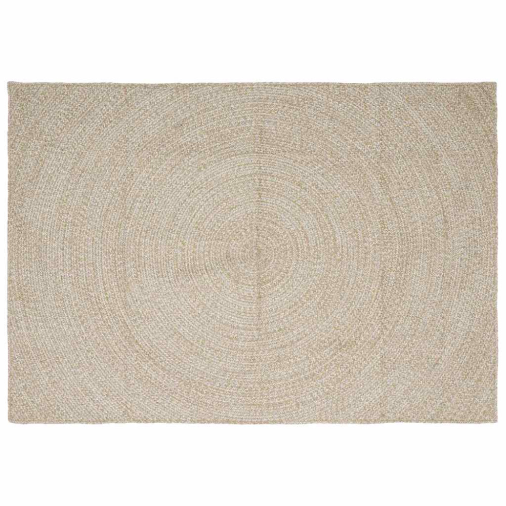 Produktbild för Områdesmattor Naturlig och vit 240 x 340 cm Jute