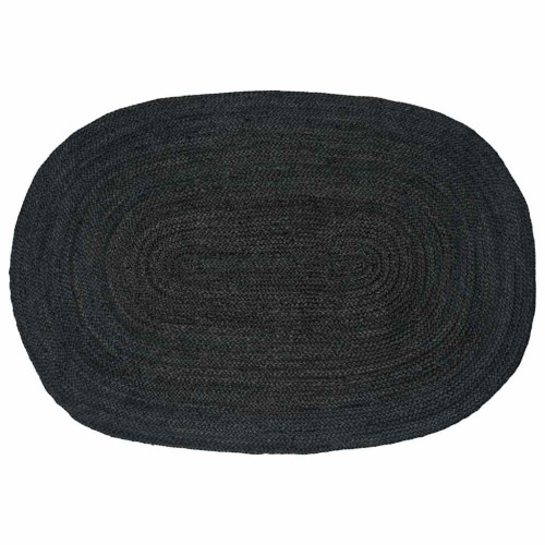 vidaXL Områdesmattor Mörkgrå 122 x 183 cm Jute