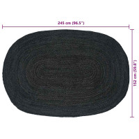 Produktbild för Områdesmattor Mörkgrå 152 x 245 cm Jute