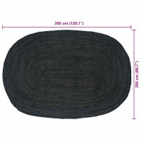 Produktbild för Områdesmattor Mörkgrå 205 x 305 cm Jute
