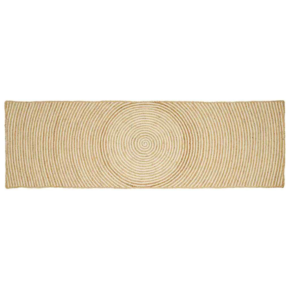 Produktbild för Områdesmattor Vit 80 x 200 cm Jute