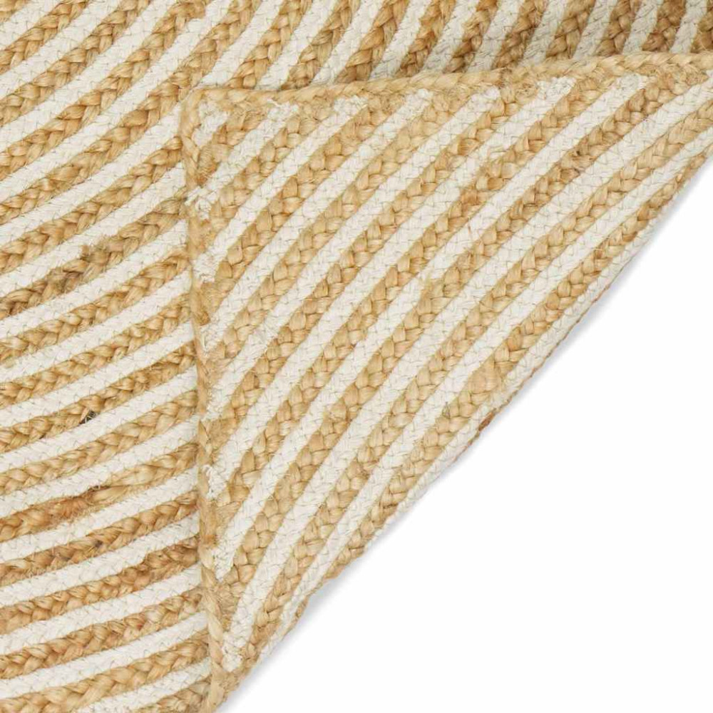Produktbild för Områdesmattor Vit 80 x 200 cm Jute