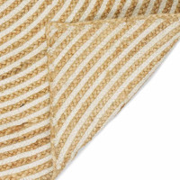 Produktbild för Områdesmattor Vit 80 x 200 cm Jute