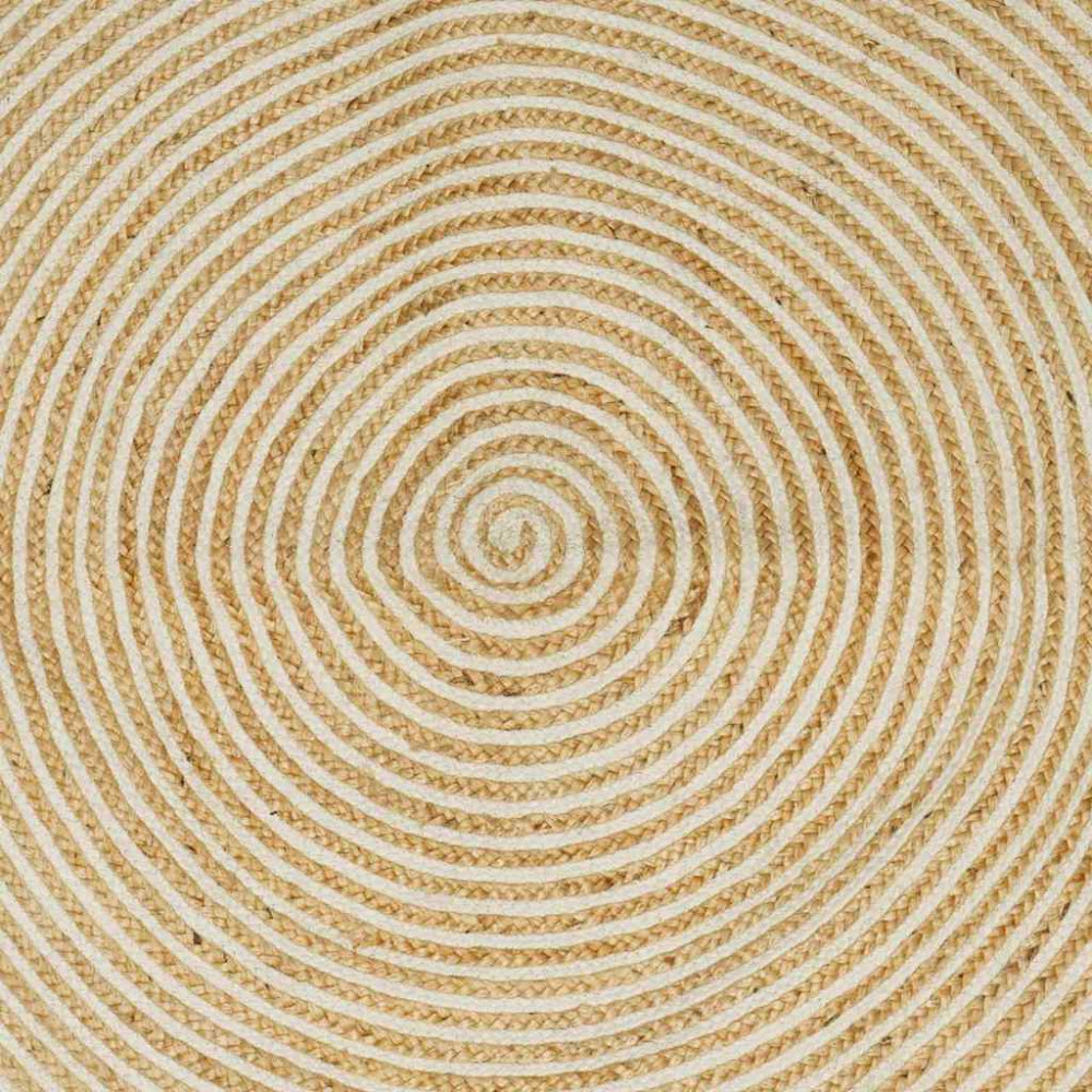 Produktbild för Områdesmattor Vit 120 x 120 cm Jute
