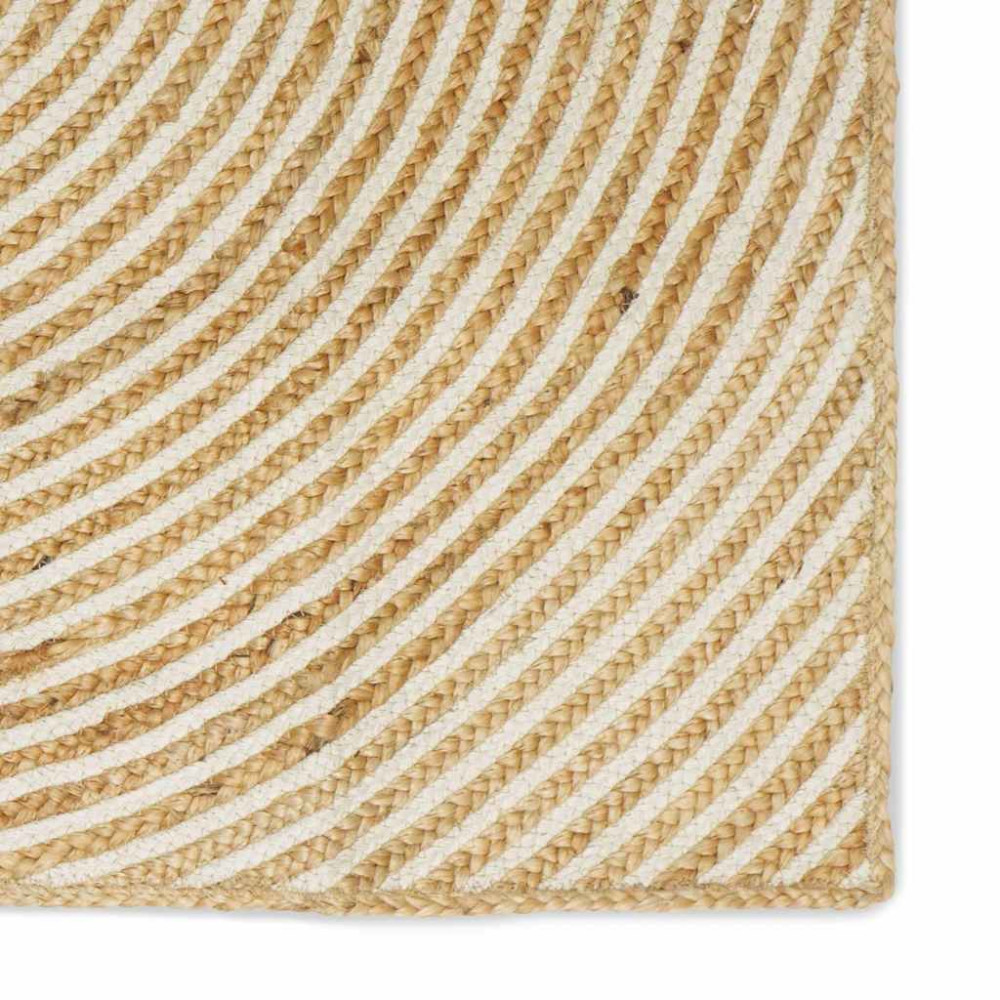 Produktbild för Områdesmattor Vit 120 x 120 cm Jute