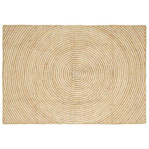 vidaXL Områdesmattor Vit 140 x 200 cm Jute