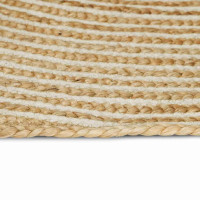 Produktbild för Områdesmattor Vit 140 x 200 cm Jute