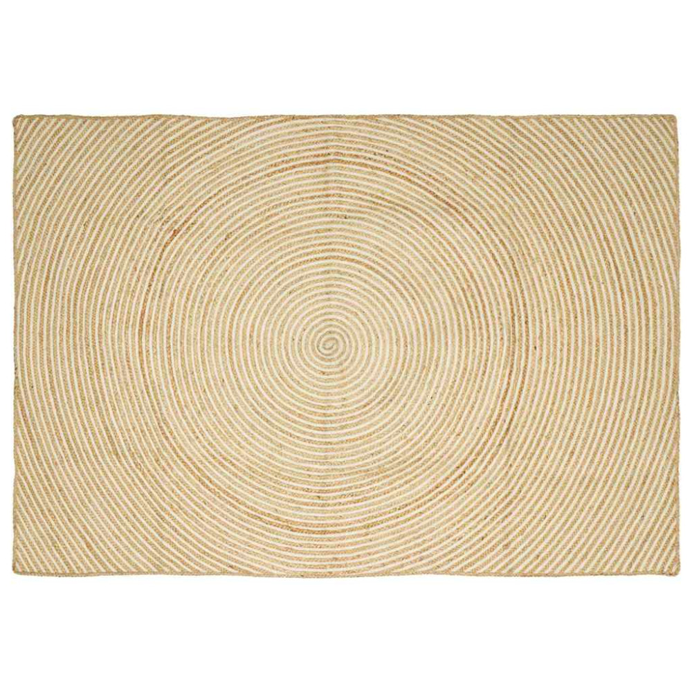 Produktbild för Områdesmattor Vit 200 x 290 cm Jute