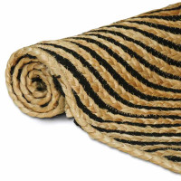 Produktbild för Områdesmattor Svart 80 x 150 cm Jute