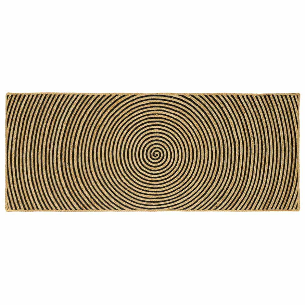 Produktbild för Områdesmattor Svart 80 x 200 cm Jute