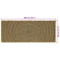Produktbild för Områdesmattor Svart 80 x 200 cm Jute